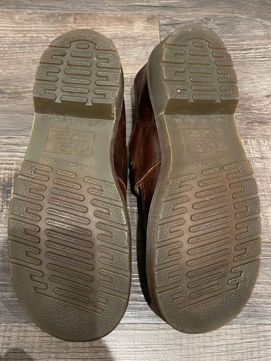 VTG 90s Made in England Dr. Doc Martens Mary Janes 8065 Brown UK 4 US 6 - Picture 7 of 9